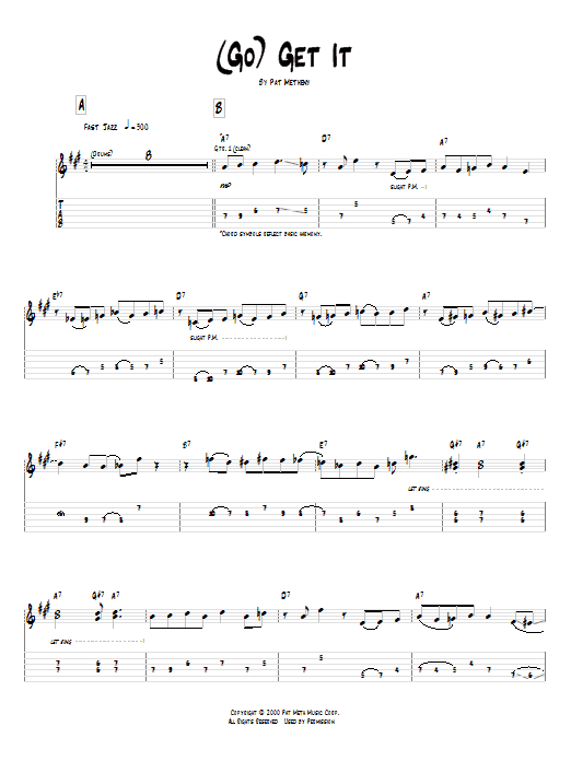 Pat Metheny (Go) Get It Sheet Music Notes & Chords for Real Book – Melody & Chords - Download or Print PDF