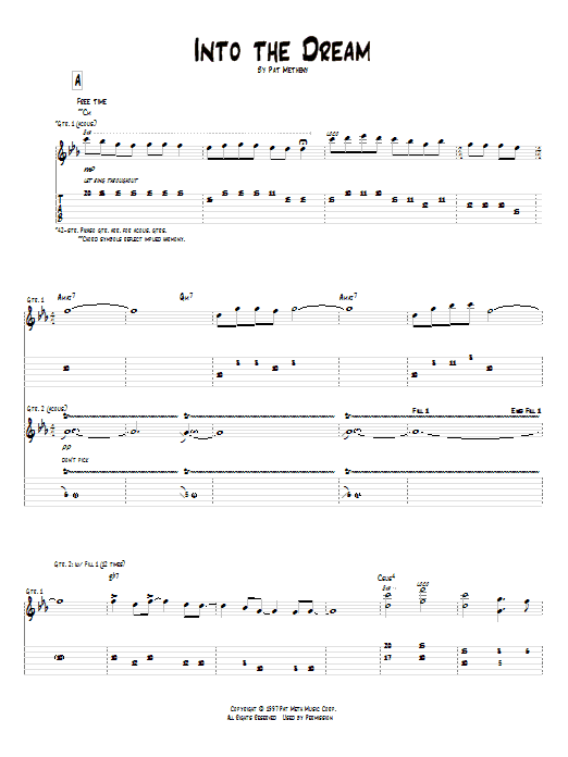 Pat Metheny Into The Dream Sheet Music Notes & Chords for Guitar Tab - Download or Print PDF