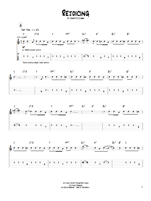 Pat Metheny Rejoicing Sheet Music Notes & Chords for Guitar Tab - Download or Print PDF