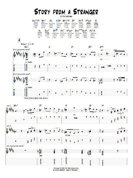 Pat Metheny Story From A Stranger Sheet Music Notes & Chords for Real Book – Melody & Chords - Download or Print PDF