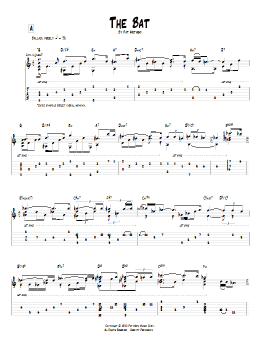Pat Metheny The Bat Sheet Music Notes & Chords for Guitar Tab - Download or Print PDF
