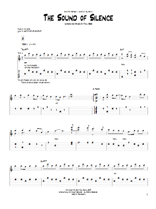 Pat Metheny The Sound Of Silence Sheet Music Notes & Chords for Guitar Tab - Download or Print PDF