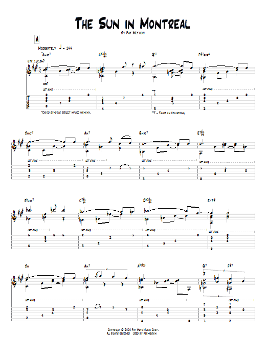 Pat Metheny The Sun In Montreal Sheet Music Notes & Chords for Real Book – Melody & Chords - Download or Print PDF