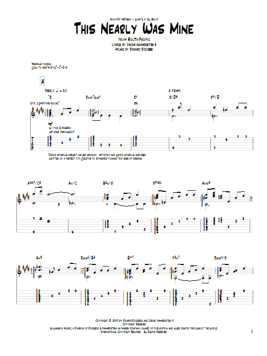 Pat Metheny This Nearly Was Mine Sheet Music Notes & Chords for Guitar Tab - Download or Print PDF