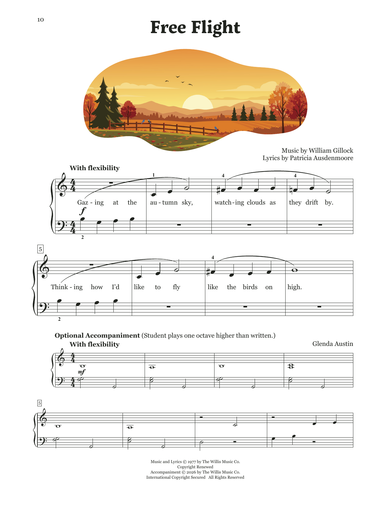 Patricia Ausdenmoore Free Flight Sheet Music Notes & Chords for Educational Piano - Download or Print PDF