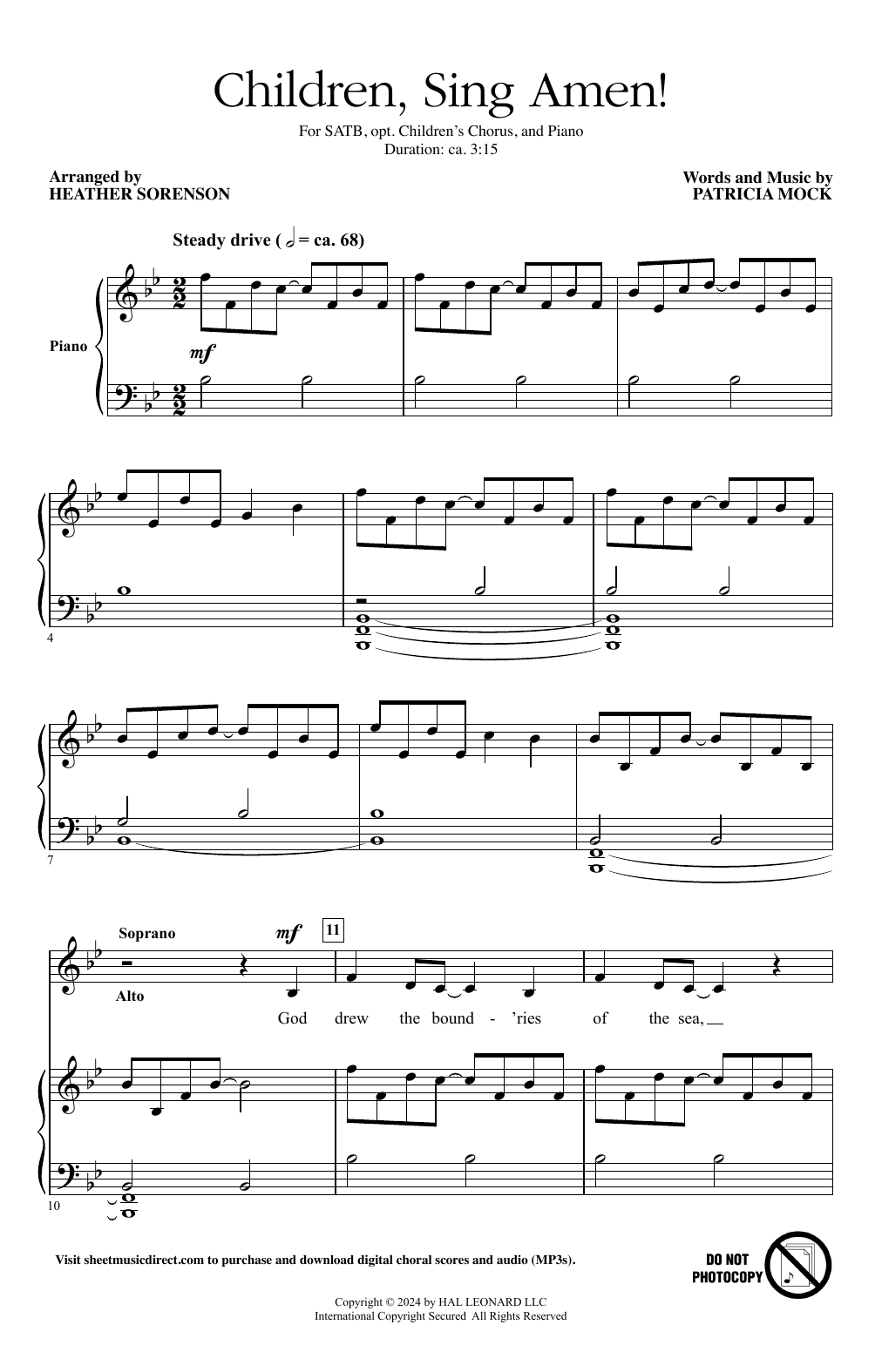 Patricia Mock Children, Sing Amen! (arr. Heather Sorenson) Sheet Music Notes & Chords for SATB Choir - Download or Print PDF
