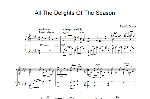 Patrick Doyle All The Delights Of The Season Sheet Music Notes & Chords for Piano - Download or Print PDF