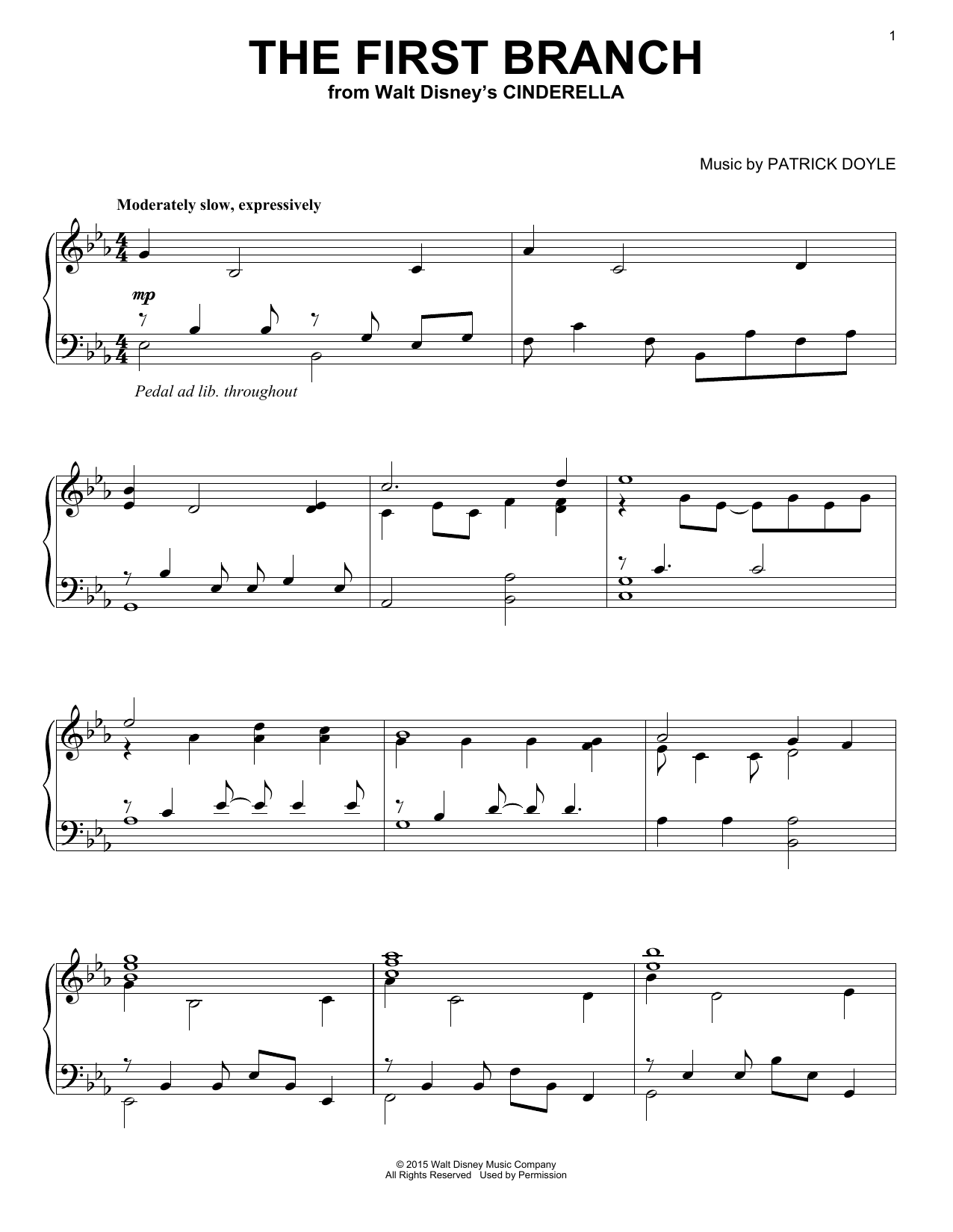 Patrick Doyle The First Branch Sheet Music Notes & Chords for Piano - Download or Print PDF