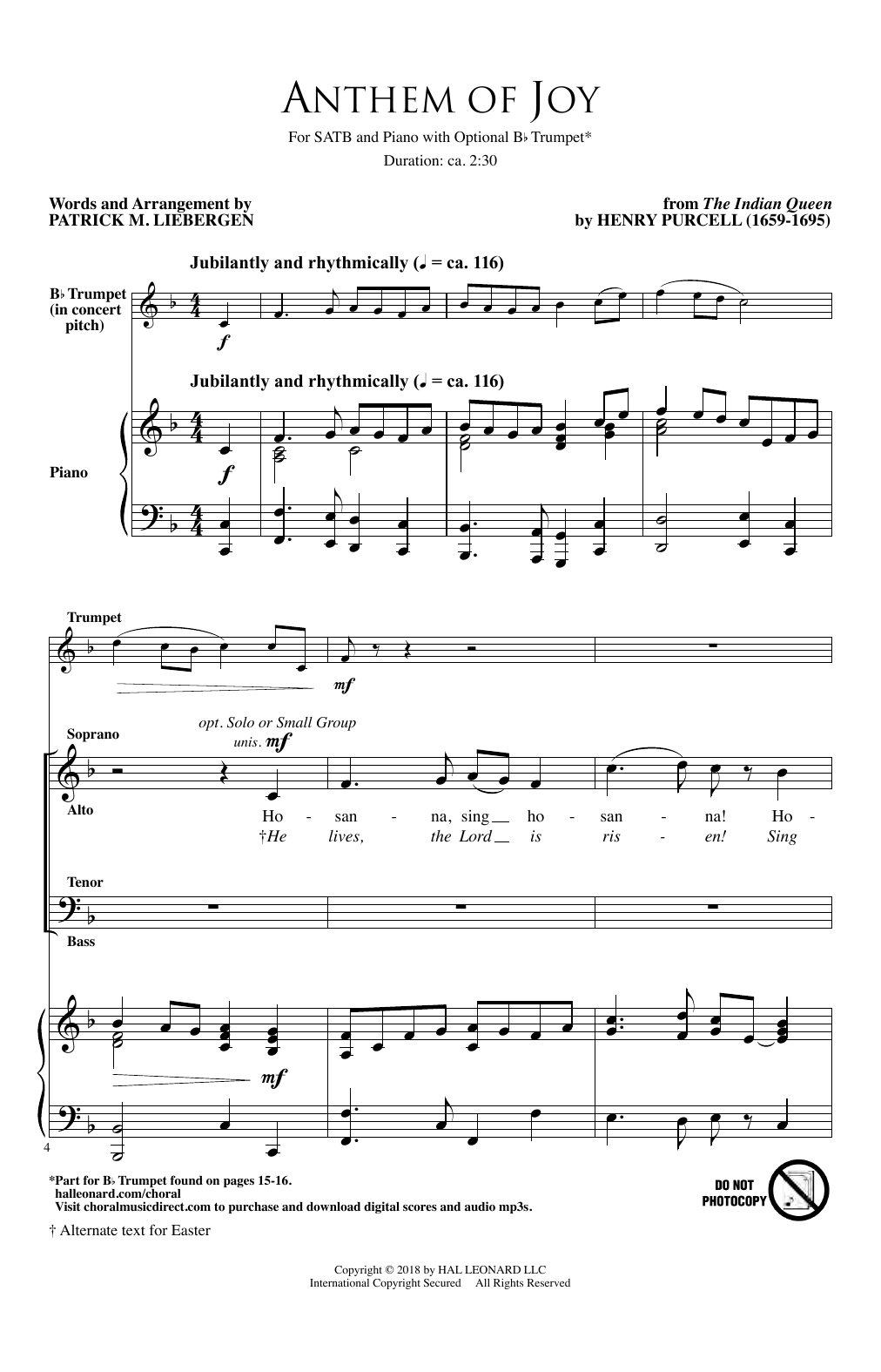 Patrick Liebergen Anthem Of Joy Sheet Music Notes & Chords for Choral - Download or Print PDF
