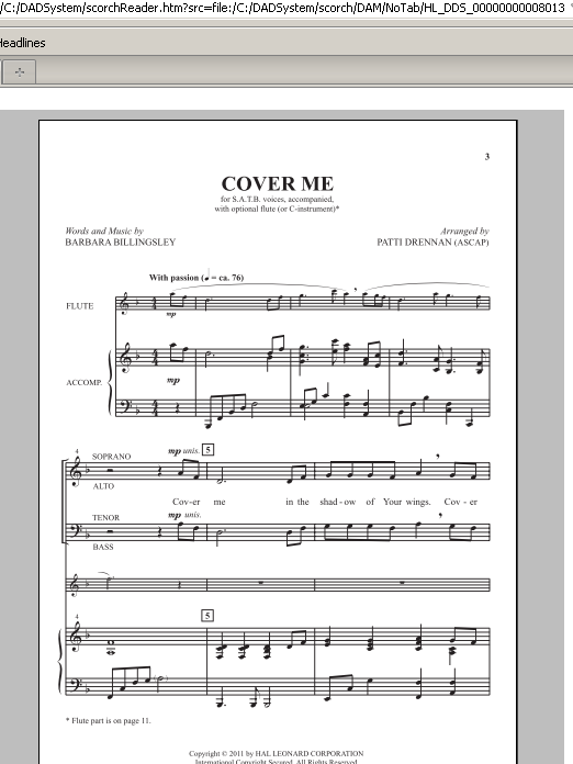 Patti Drennan Cover Me Sheet Music Notes & Chords for SATB - Download or Print PDF