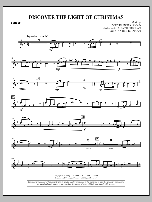 Patti Drennan Discover The Light Of Christmas - Oboe Sheet Music Notes & Chords for Choir Instrumental Pak - Download or Print PDF
