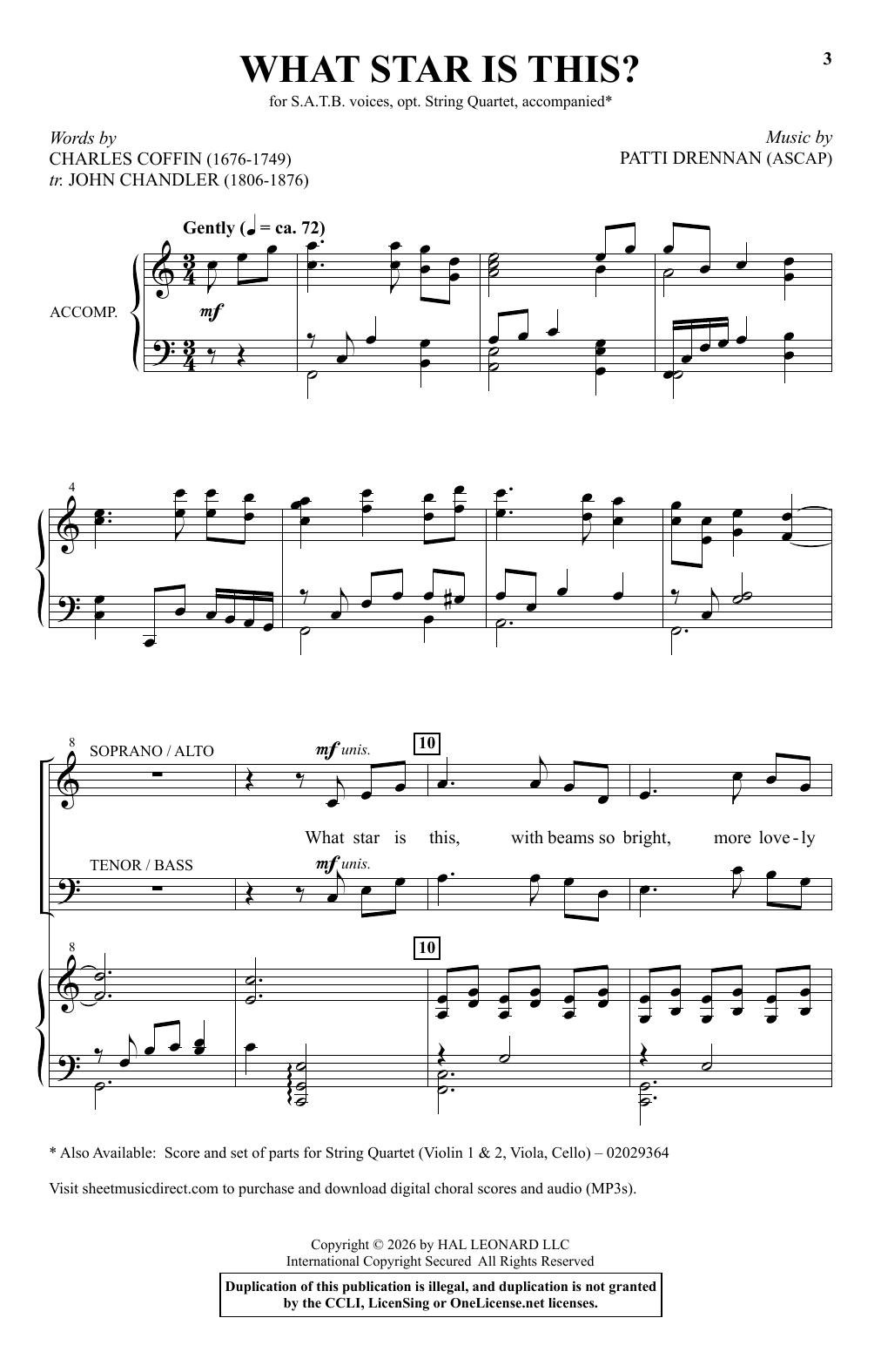 Patti Drennan What Star Is This? Sheet Music Notes & Chords for SATB Choir - Download or Print PDF