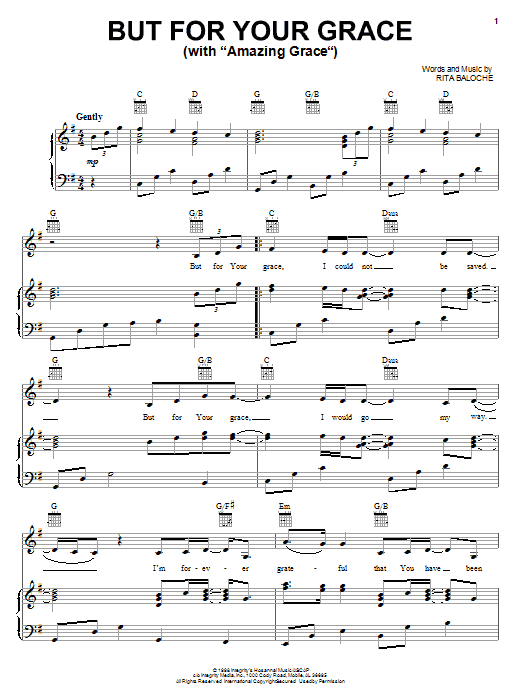 Paul Baloche But For Your Grace Sheet Music Notes & Chords for Piano, Vocal & Guitar (Right-Hand Melody) - Download or Print PDF Paul Baloche But For Your Grace Sheet Music Notes & Chords for Piano, Vocal & Guitar (Right-Hand Melody) - Download or Print PDF