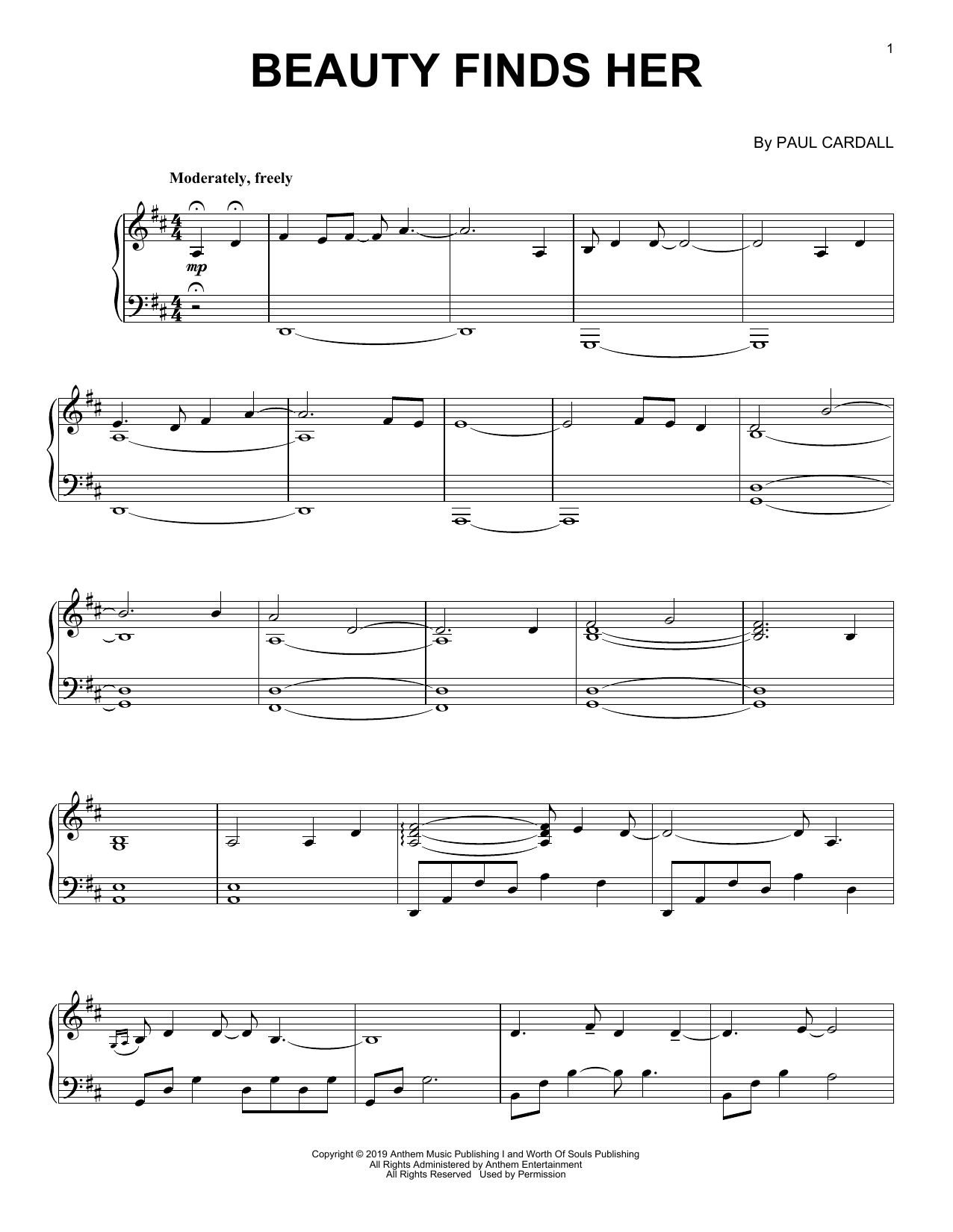 Paul Cardall Beauty Finds Her Sheet Music Notes & Chords for Piano Solo - Download or Print PDF