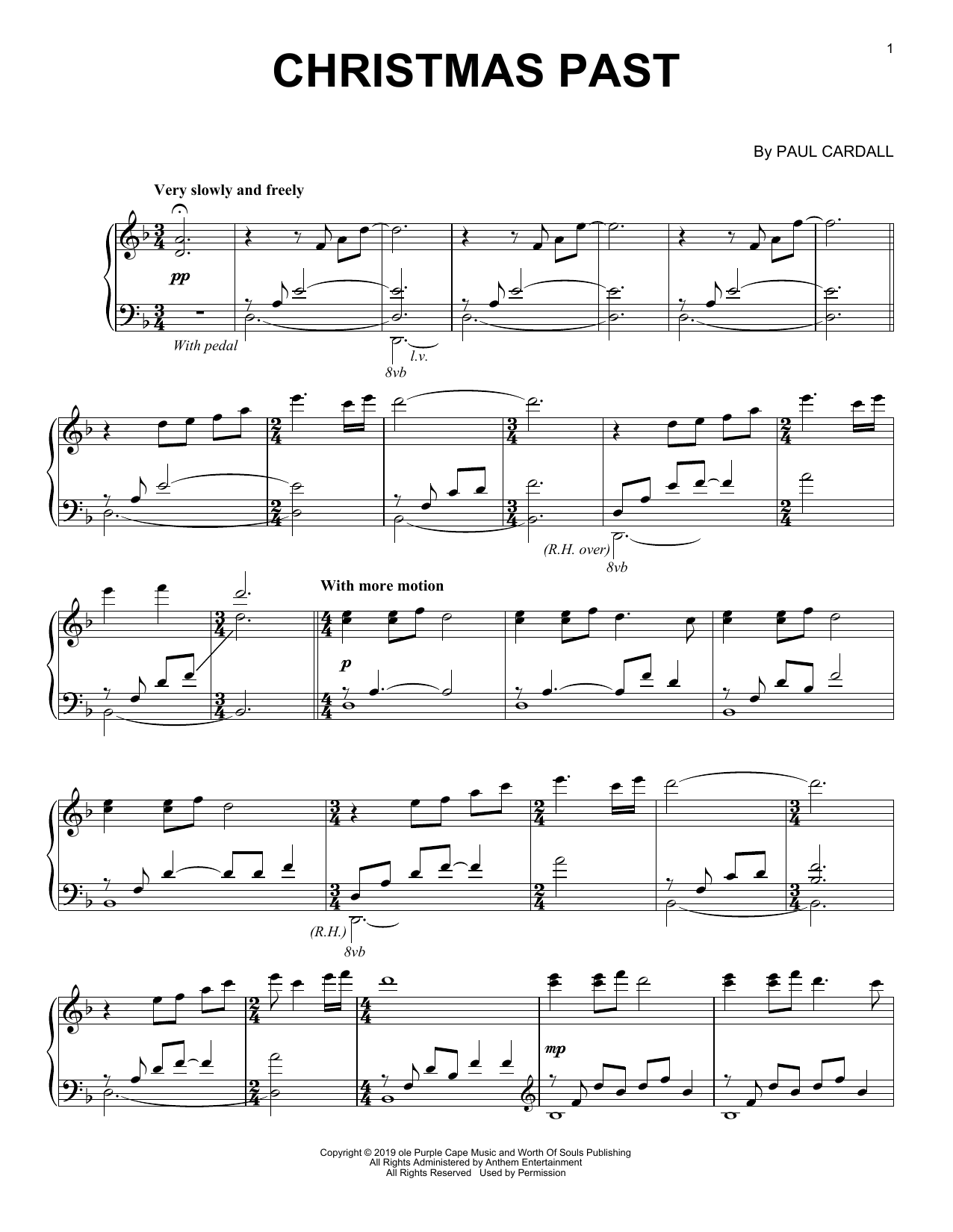Paul Cardall Christmas Past Sheet Music Notes & Chords for Piano Solo - Download or Print PDF