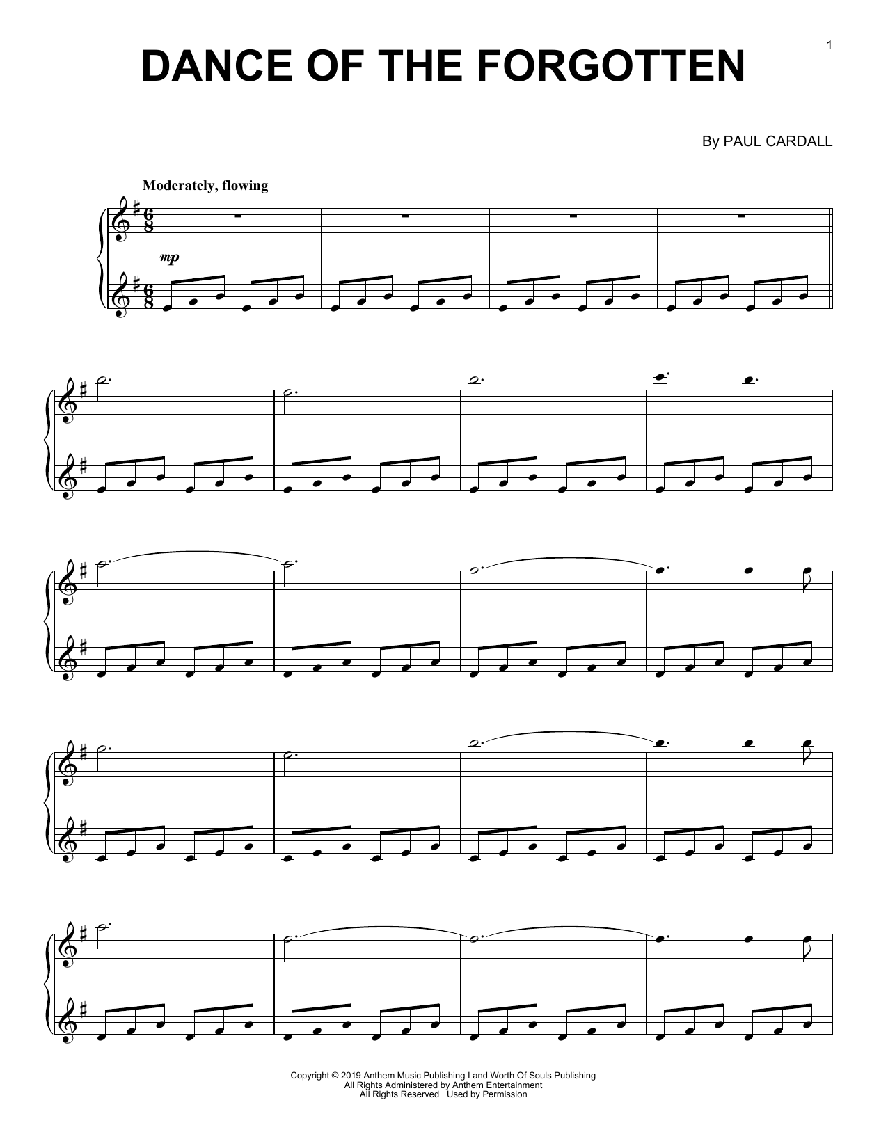 Paul Cardall Dance Of The Forgotten Sheet Music Notes & Chords for Piano Solo - Download or Print PDF