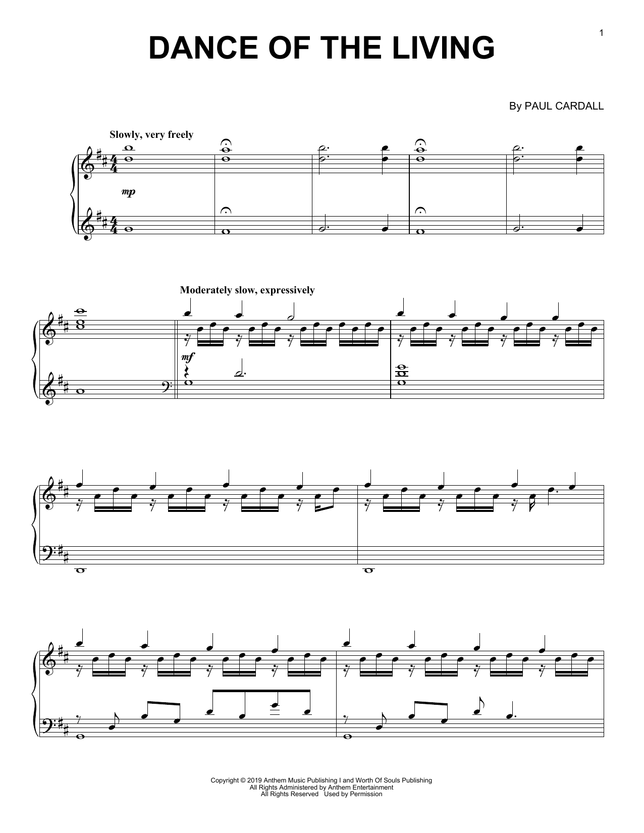 Paul Cardall Dance Of The Living Sheet Music Notes & Chords for Piano Solo - Download or Print PDF