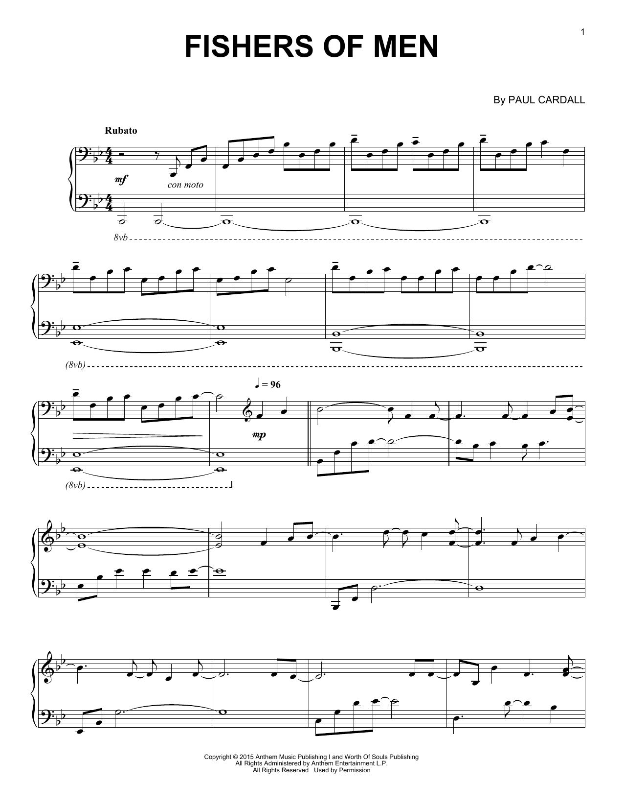 Paul Cardall Fishers Of Men Sheet Music Notes & Chords for Piano Solo - Download or Print PDF