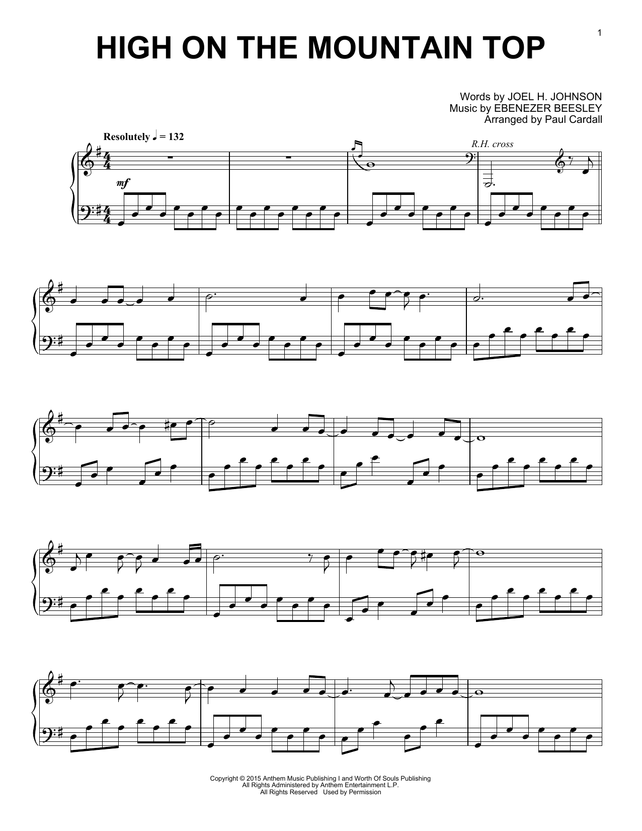 Paul Cardall High On The Mountain Top Sheet Music Notes & Chords for Piano Solo - Download or Print PDF