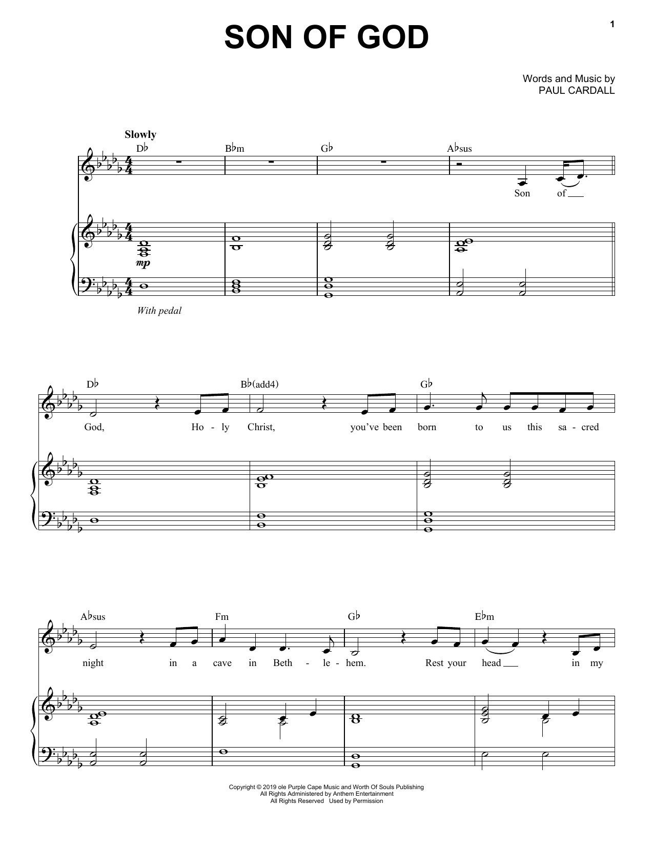 Paul Cardall Son Of God (feat. Patrice Tipoki) Sheet Music Notes & Chords for Piano Solo - Download or Print PDF