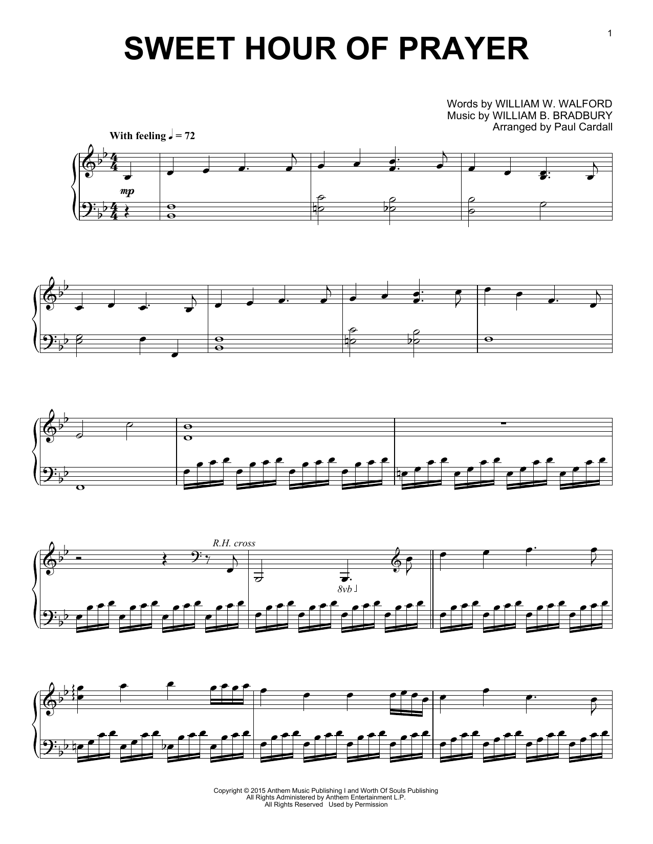 Paul Cardall Sweet Hour Of Prayer Sheet Music Notes & Chords for Piano Solo - Download or Print PDF
