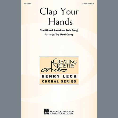 Paul Carey, Clap Your Hands, 2-Part Choir