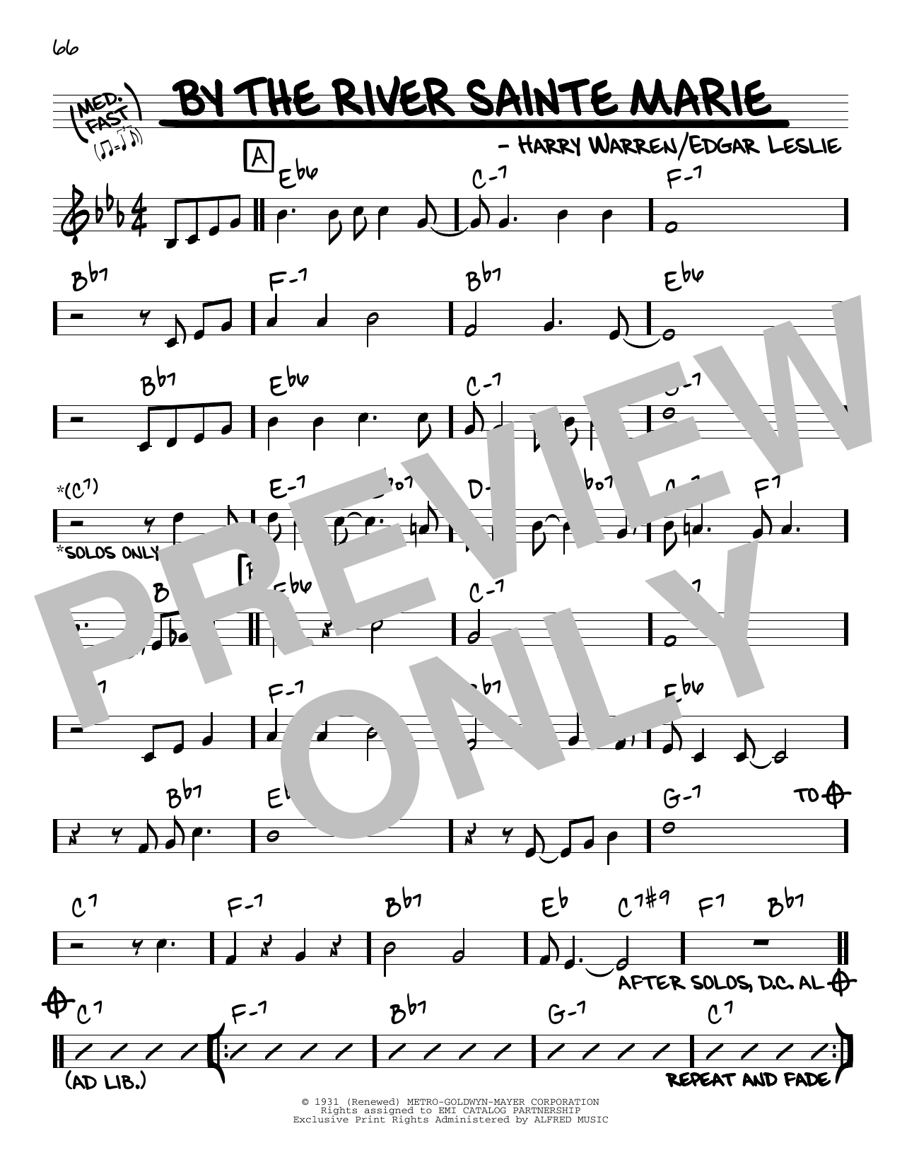 Paul Desmond By The River Sainte Marie Sheet Music Notes & Chords for Real Book – Melody & Chords - Download or Print PDF