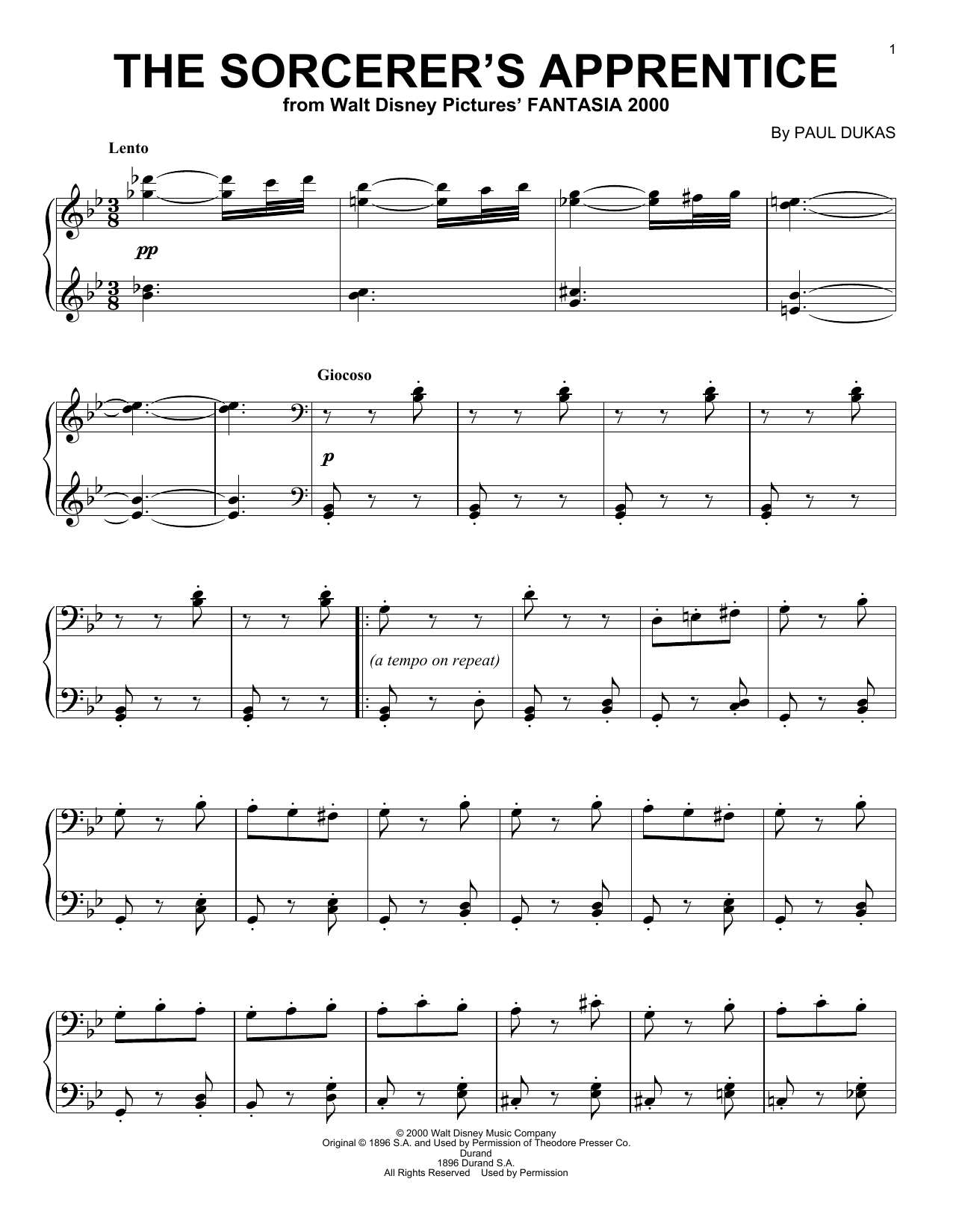 Paul Dukas The Sorcerer's Apprentice Sheet Music Notes & Chords for Violin - Download or Print PDF