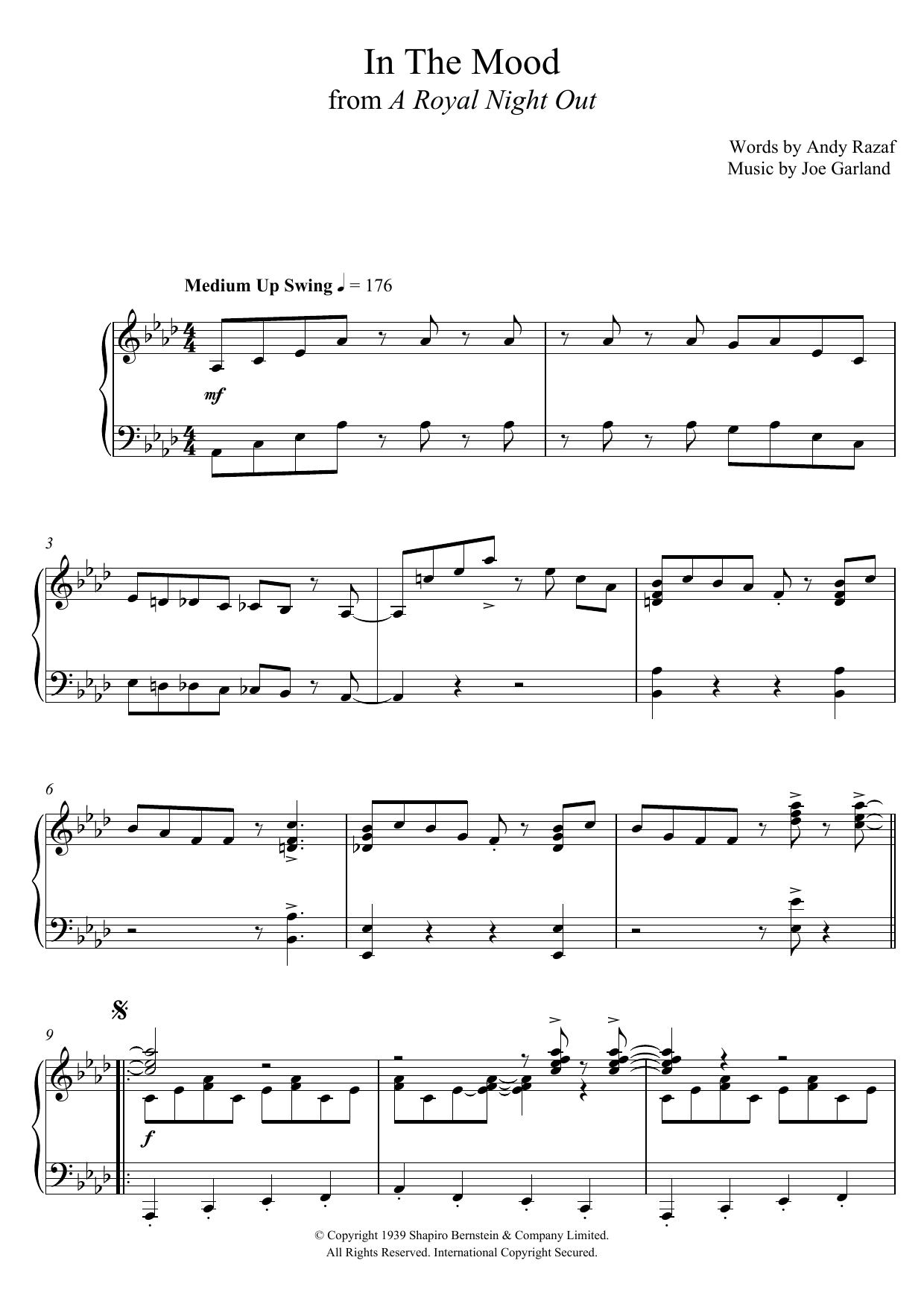 Paul Englishby In The Mood Sheet Music Notes & Chords for Piano - Download or Print PDF