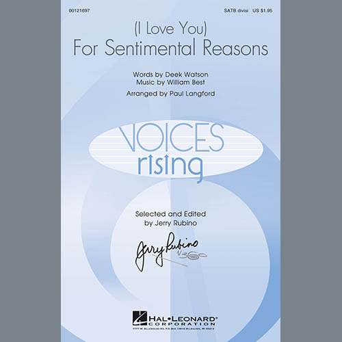 Paul Langford, (I Love You) For Sentimental Reasons, SATB