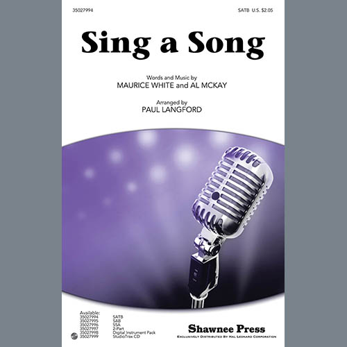 Paul Langford, Sing A Song - Drum (Opt. Set), Choir Instrumental Pak