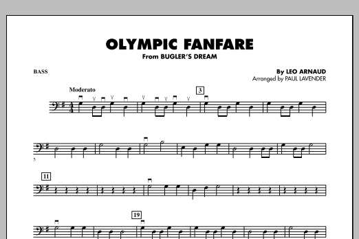 Paul Lavender Olympic Fanfare (Bugler's Dream) - Bass Sheet Music Notes & Chords for Orchestra - Download or Print PDF