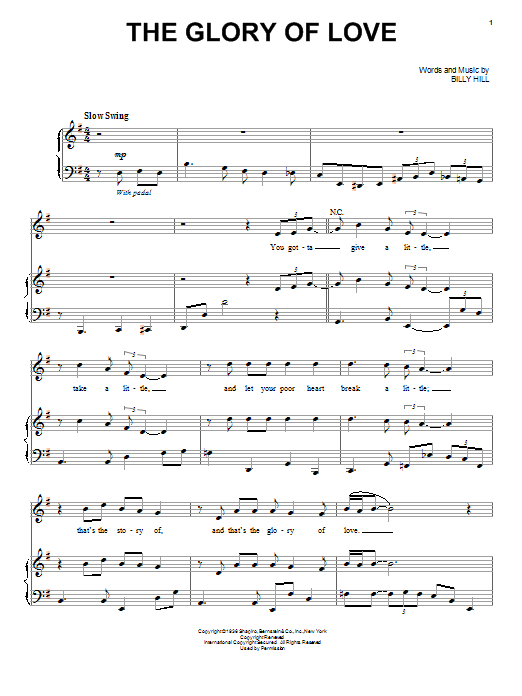 Paul McCartney The Glory Of Love Sheet Music Notes & Chords for Piano, Vocal & Guitar (Right-Hand Melody) - Download or Print PDF