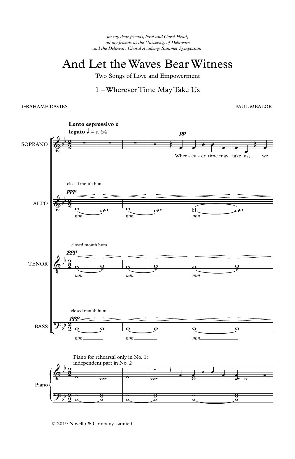 Paul Mealor And Let The Waves Bear Witness Sheet Music Notes & Chords for SATB Choir - Download or Print PDF