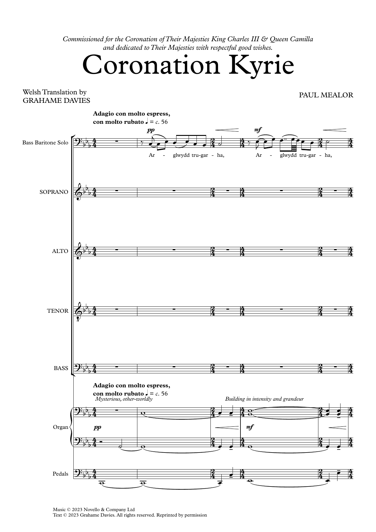 Paul Mealor Coronation Kyrie Sheet Music Notes & Chords for SATB Choir - Download or Print PDF