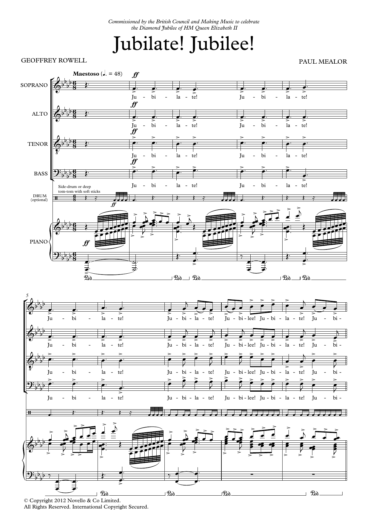 Paul Mealor Jubilate! Jubilee! Sheet Music Notes & Chords for Choir - Download or Print PDF