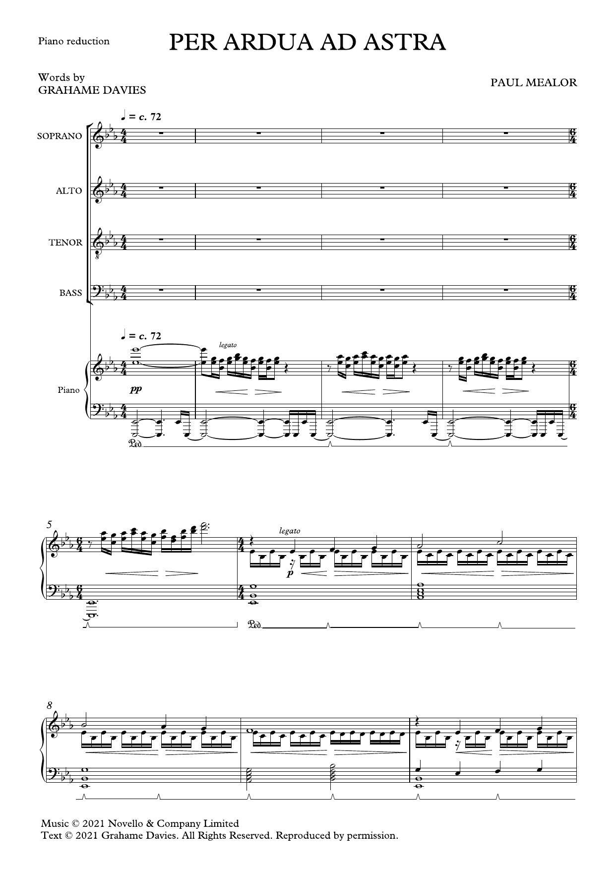 Paul Mealor Per Ardua Ad Astra Sheet Music Notes & Chords for SATB Choir - Download or Print PDF