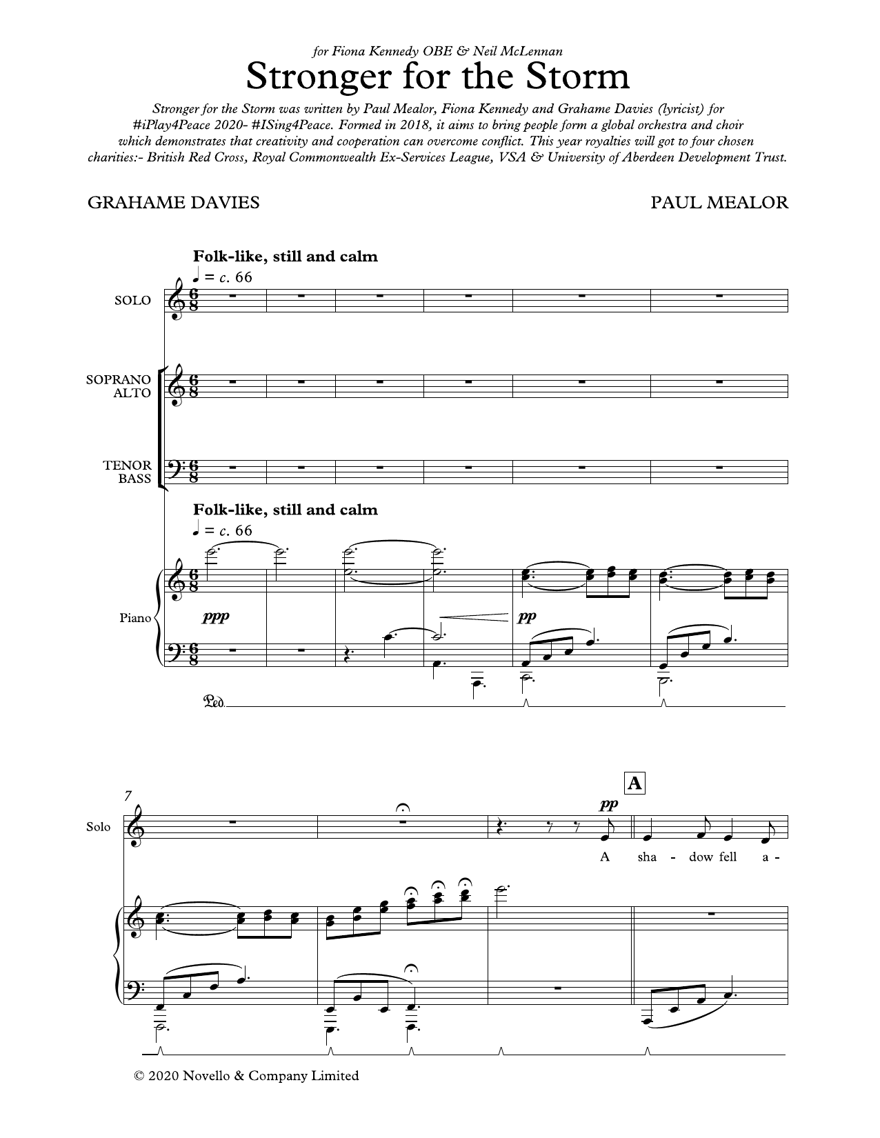 Paul Mealor Stronger For The Storm Sheet Music Notes & Chords for SATB Choir - Download or Print PDF