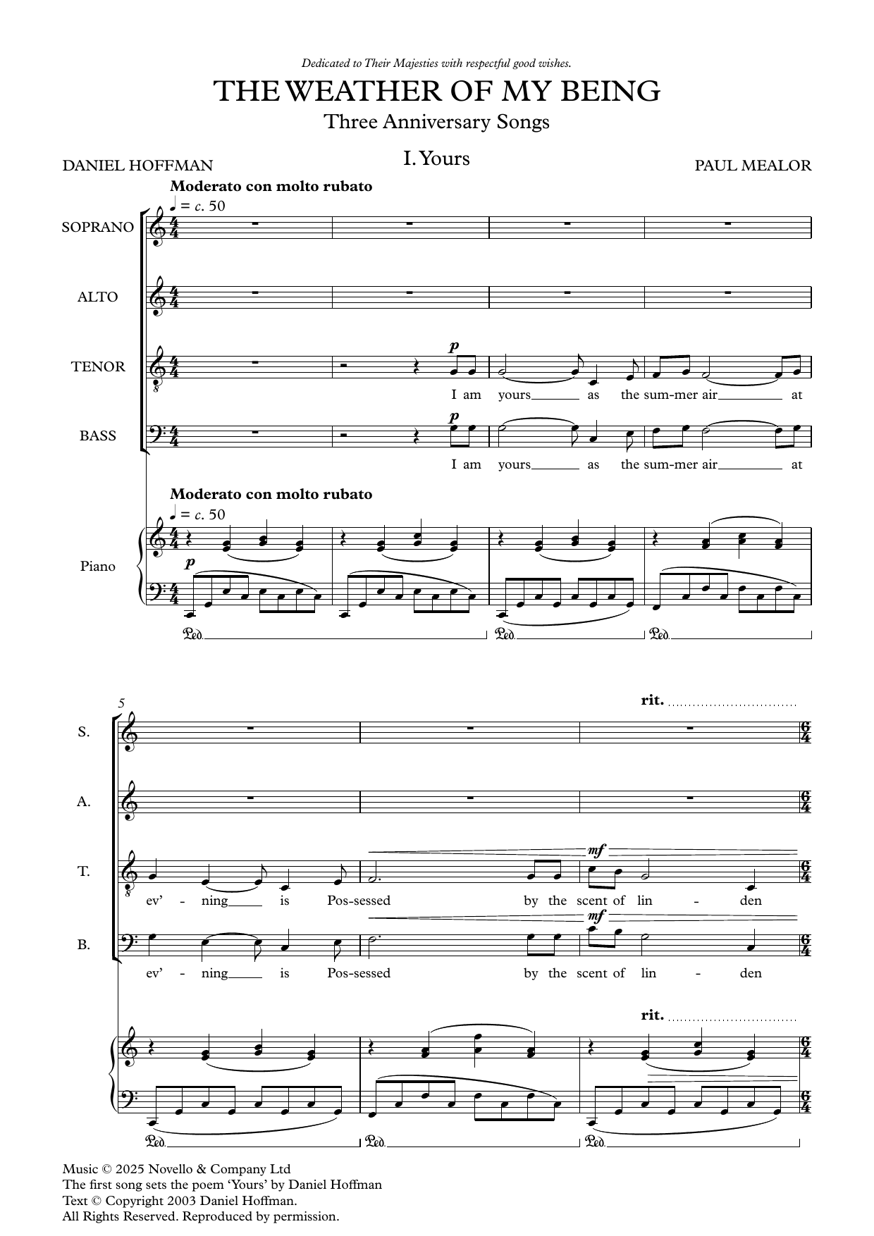 Paul Mealor The Weather of my Being Sheet Music Notes & Chords for SATB Choir - Download or Print PDF Paul Mealor The Weather of my Being Sheet Music Notes & Chords for SATB Choir - Download or Print PDF
