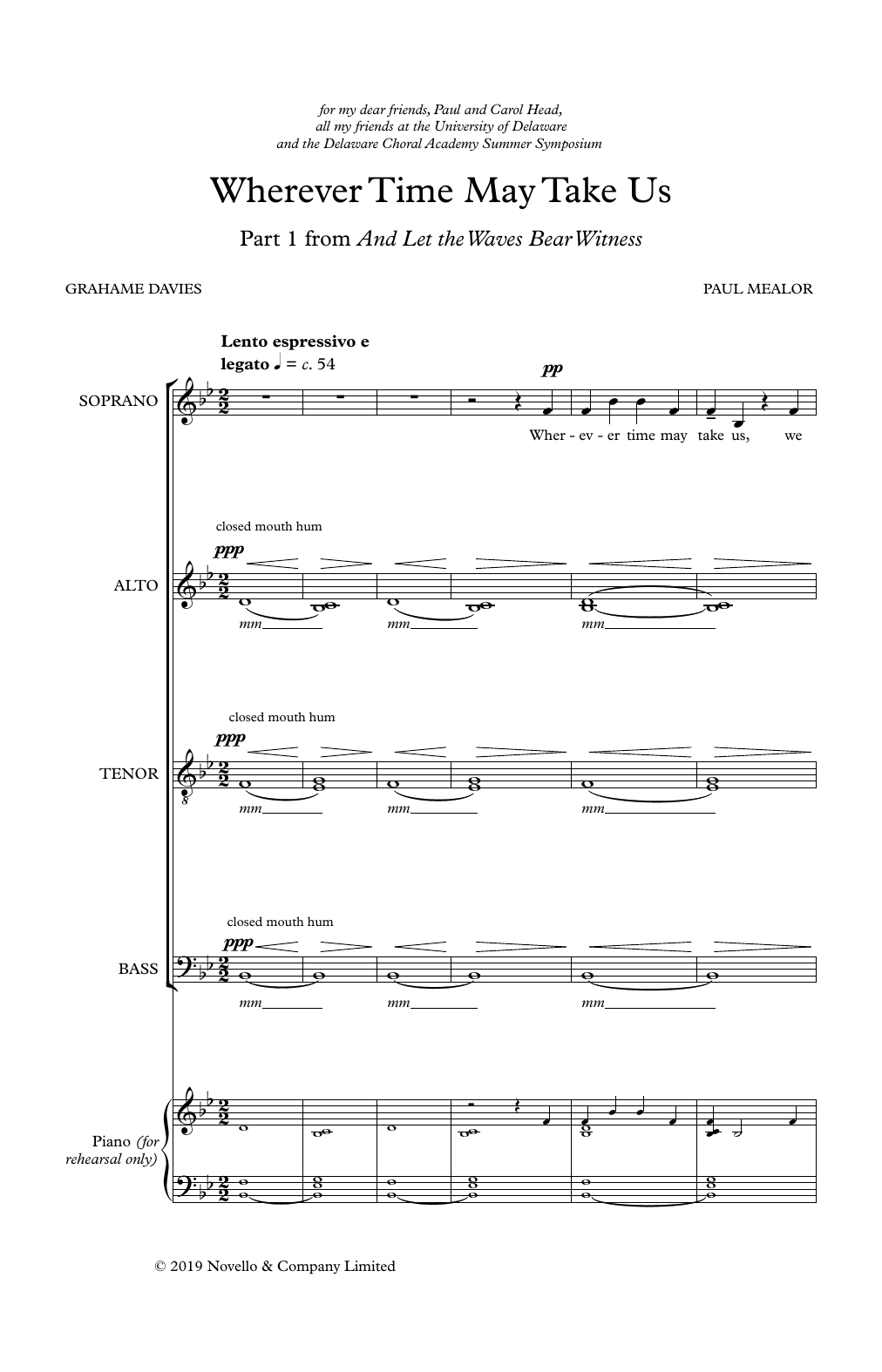 Paul Mealor Wherever Time May Take Us Sheet Music Notes & Chords for SATB Choir - Download or Print PDF