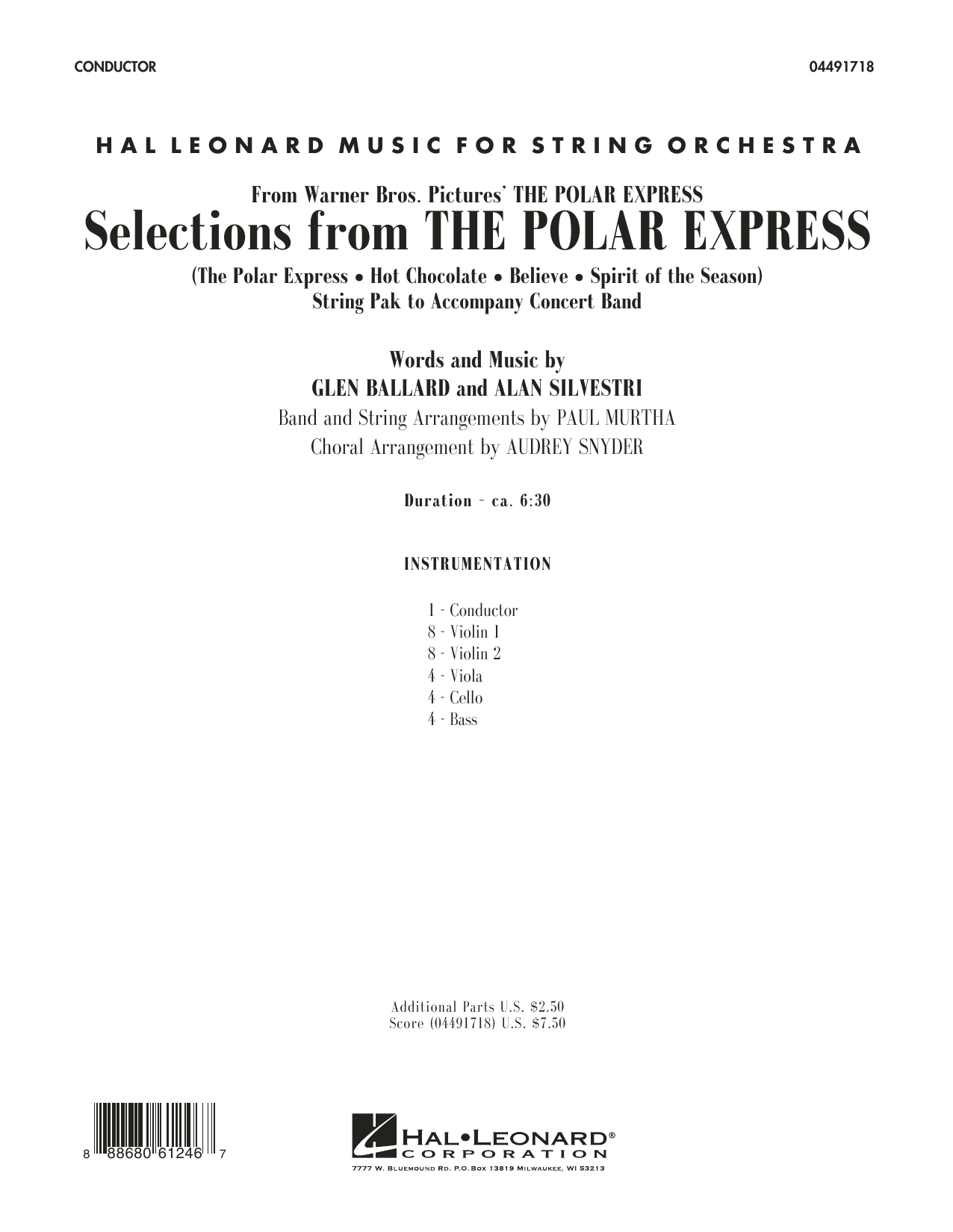 Paul Murtha The Polar Express - Conductor Score (Full Score) Sheet Music Notes & Chords for Orchestra - Download or Print PDF