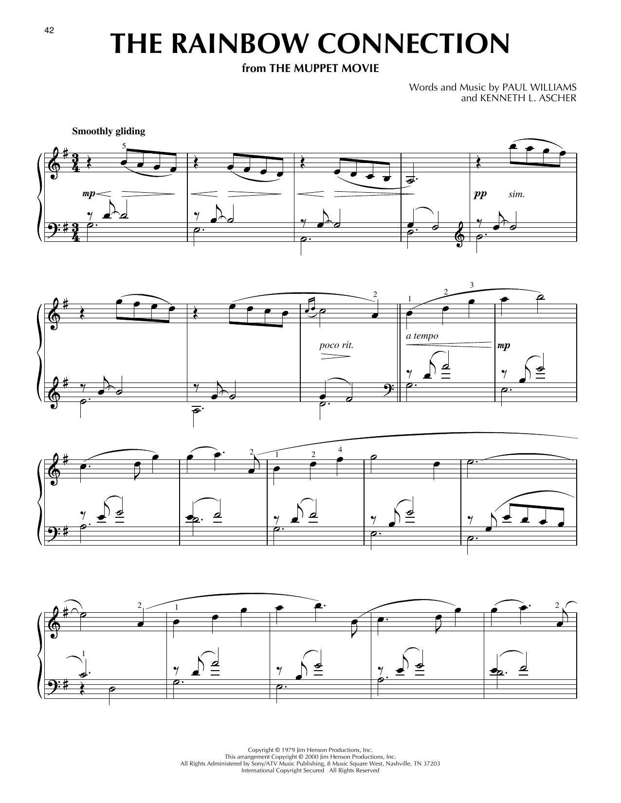 Paul Williams The Rainbow Connection (from The Muppet Movie) (arr. Phillip Keveren) Sheet Music Notes & Chords for Piano Solo - Download or Print PDF