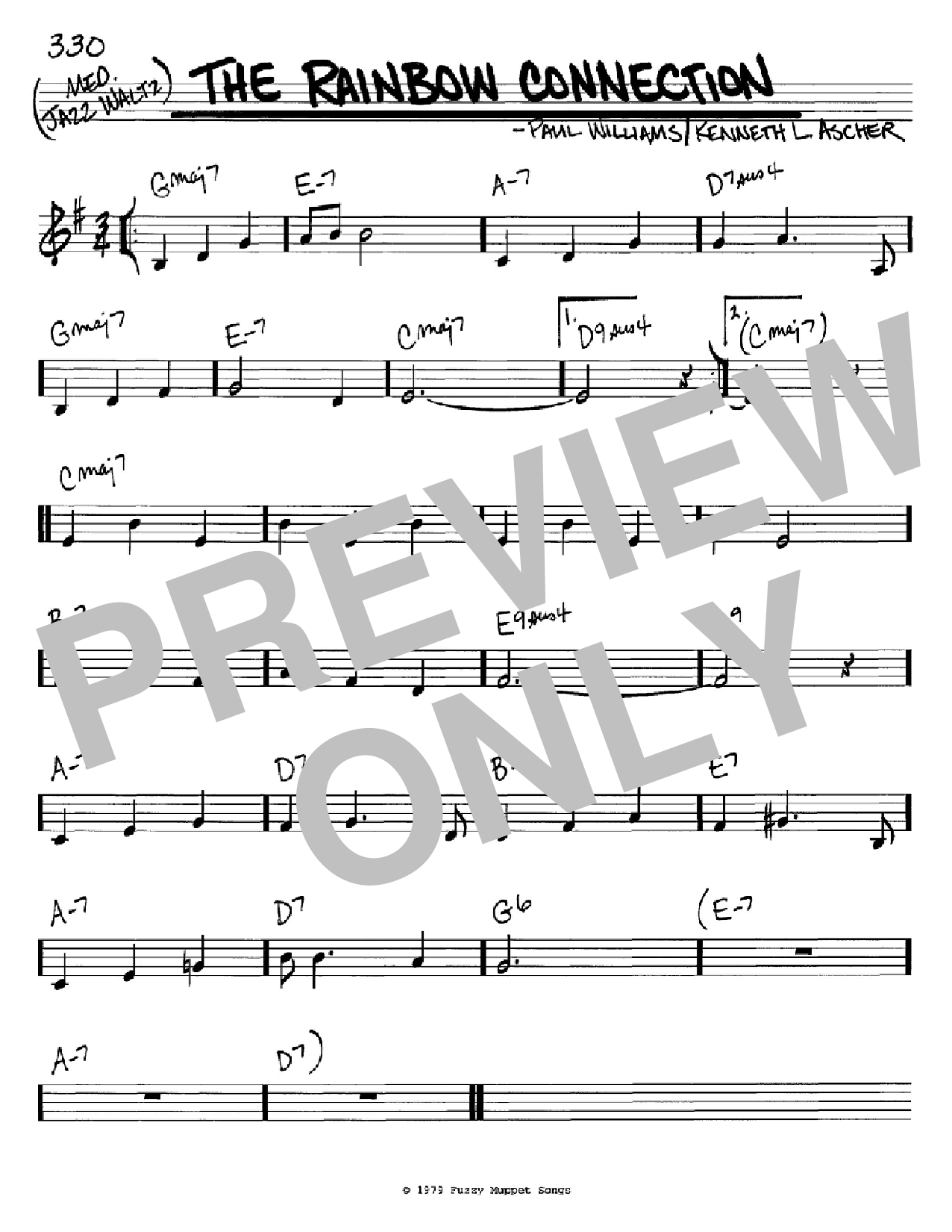 Paul Williams The Rainbow Connection Sheet Music Notes & Chords for Melody Line, Lyrics & Chords - Download or Print PDF