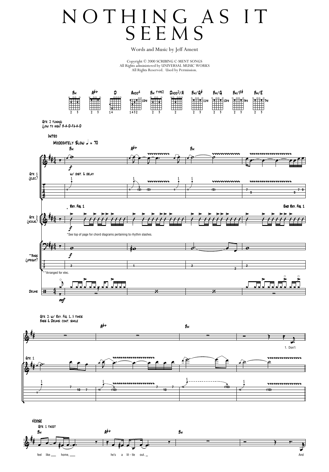 Pearl Jam Nothing As It Seems Sheet Music Notes & Chords for Transcribed Score - Download or Print PDF