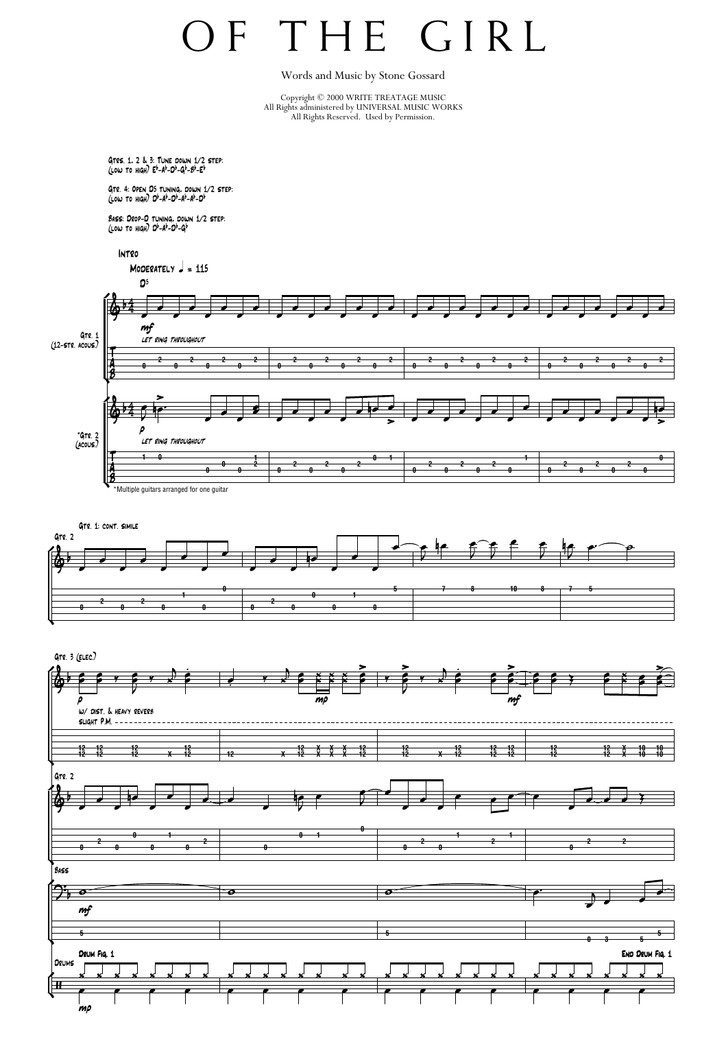 Pearl Jam Of The Girl Sheet Music Notes & Chords for Transcribed Score - Download or Print PDF