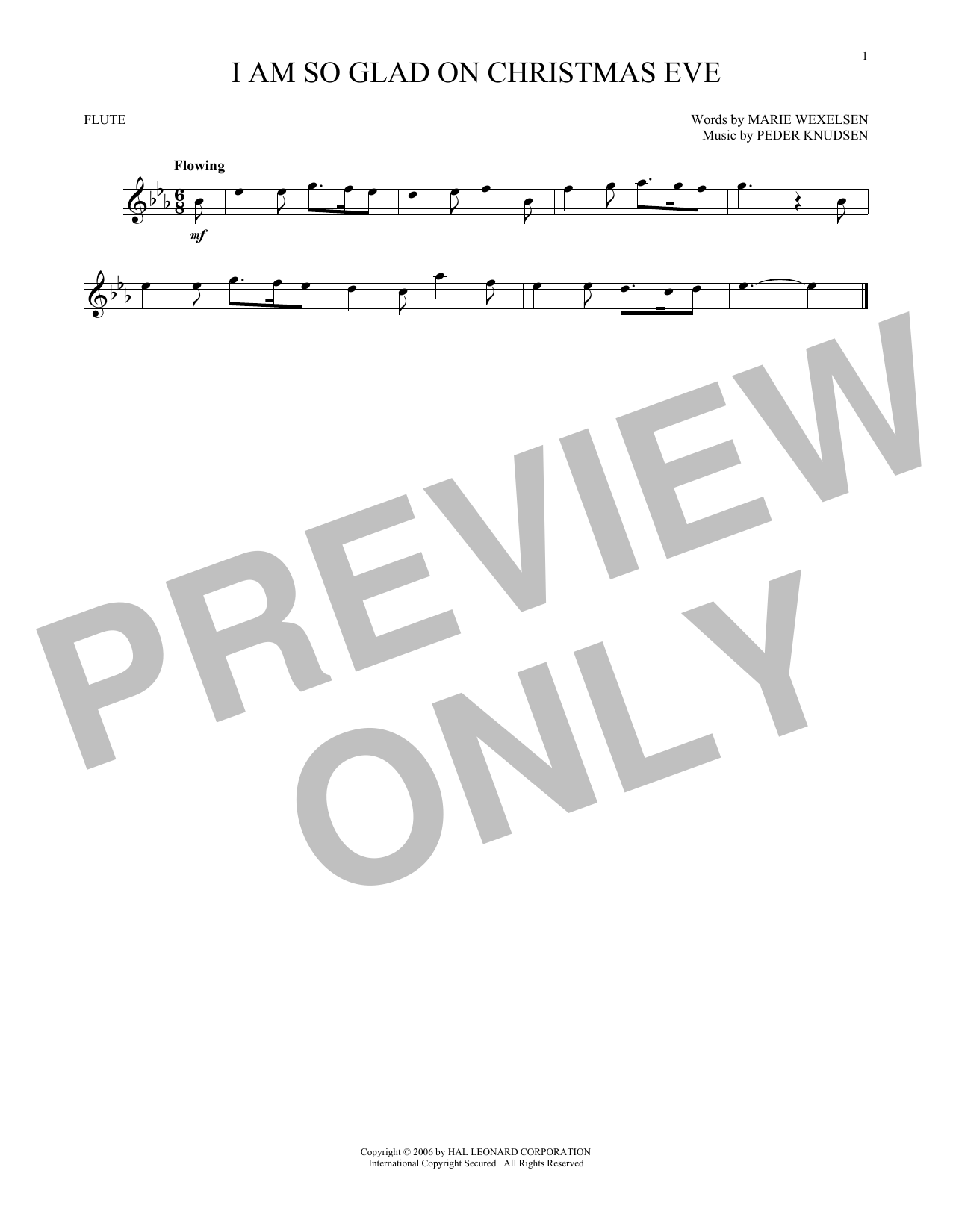 Peder Knudsen I Am So Glad On Christmas Eve Sheet Music Notes & Chords for Violin - Download or Print PDF