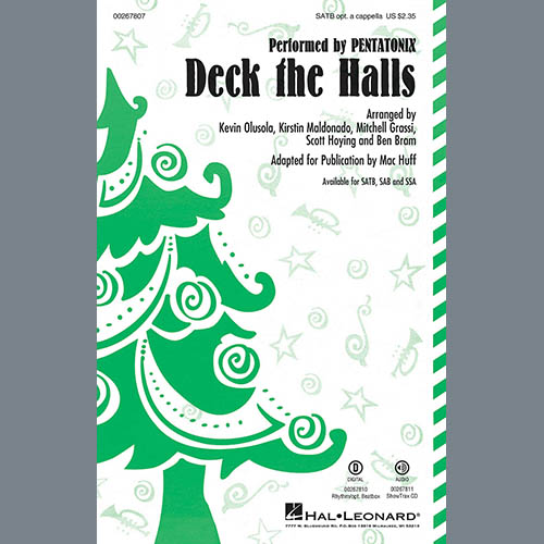 Pentatonix, Deck The Halls (arr. Mac Huff), SATB