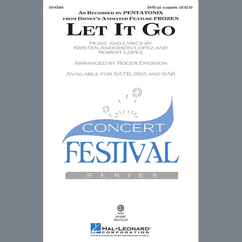 Pentatonix, Let It Go (from Frozen) (arr. Roger Emerson), SATB