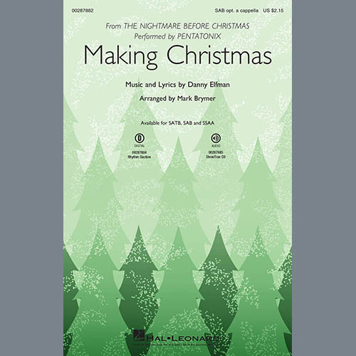 Pentatonix, Making Christmas (from The Nightmare Before Christmas) (arr. Mark Brymer), SATB Choir