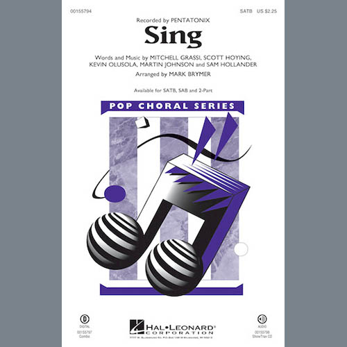 Pentatonix, Sing (arr. Mark Brymer), SATB